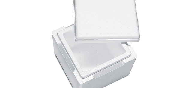 
			Una caja blanca aislante
