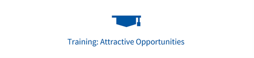 Un símbolo con las palabras "Formación: oportunidades atractivas"