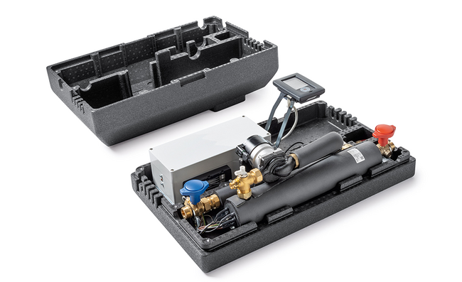 Un componente de calefacción negro 